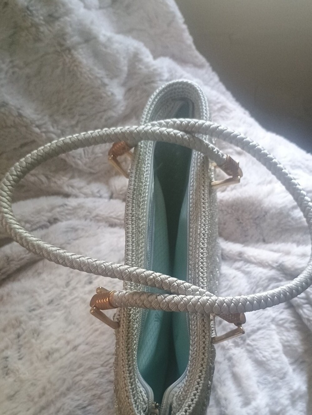 Sparkle Silver Woven Tote Bag - Picture 5 of 5